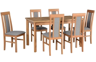 Zestaw stół MDENA 1 krzesła NILO 2