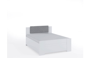 Łóżko z pojemnikiem BONO Z BO3 biały/popiel