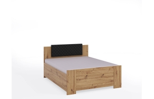 Łóżko z pojemnikiem BONO Z BO3 dąb artisan/czarny