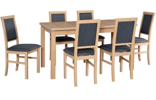 Zestaw stół MAX 5 krzesła NILO 3